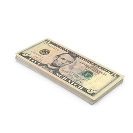 Scratch Cash Dollar 100 x $5 Dollars (Real Size), Money to Play Props Money