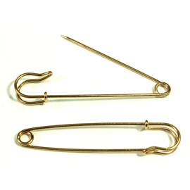 ALL in ONE Heavy Duty Safety Pins Extra Large for DIY Quilting Blankets Crafts Clothing Upholstery (Gold, 3 inch)