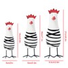 3Pcs Mediterranean Style Wooden Carved Chicken Set Collectable Figurine Showcase