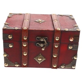 Baluue Wooden Jewelry Organizer Box Retro Storage Case for Earrings Necklaces Rings Delicate Design for Dressing Table for Personal Use Jewelry Shops