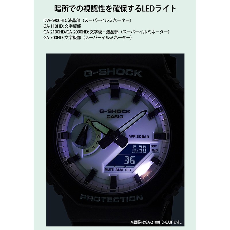 Casio GA-2000 Series G-Shock Carbon Core Guard Structure Wristwatch, HIDDEN