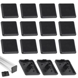 15 Stück Vierkantrohr Endkappe,Lamellenstopfen 40x40,Aluprofil Abdeckkappen,Aluprofile Endkappen,Item Profil Endkappen Hochwertigem,Profilabdeckkappe Kunststoff,Rohrkappen für Alu Konstruktionsprofil