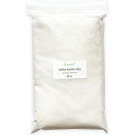 Soapeauty WHITE KAOLIN CLAY Powder | Cosmetic Grade 100% Natural | Facials, Face Mask, Soap Making, Bath Bomb | aka White Clay Powder, China Clay Powder | (48 OZ)