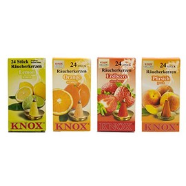 Knox Incense Cones, Set of 4, Assorted Varieties, Made in Germany