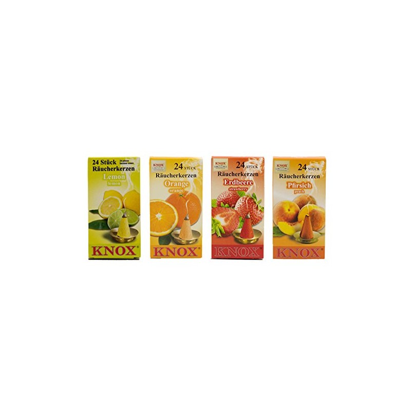 Knox Incense Cones, Set of 4, Assorted Varieties, Made in