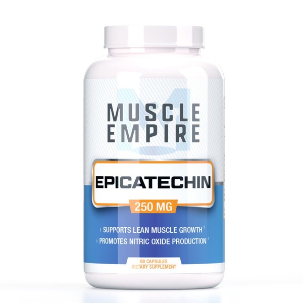 Muscle Empire Epicatechin Extract Capsules - Supports Lean Muscle Growth, Nitric Oxide Booster & Myostatin Inhibitor - 60 Count