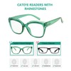 Eyekepper 4-Pack Reading Glasses for Women Rhinestone Readers Cat-eye Eyeglasses