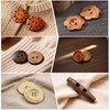 Assorted Wood Buttons for Sewing Crafts, 125Pcs Handmade Mixed Sewing