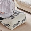 PmHaurient Pouf Ottoman Cover,No Filler Zebra Plush Cloth Foot Stool,