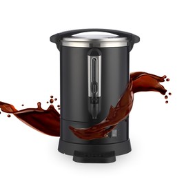 ‌Commercial Coffee Maker Urn 80-Cup 12L Electric - Fast Brew Stainless Steel Coffee Pot with Double Wall Insulation for Catering, Office, Church Events - Hot Beverage Dispenser Easy to Clean