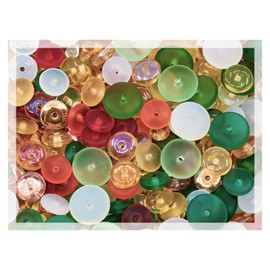 25 g Limited Mix of Czech Glass Spacer Beads Round Space Disc, Size & Colour Mix, Spacers 01