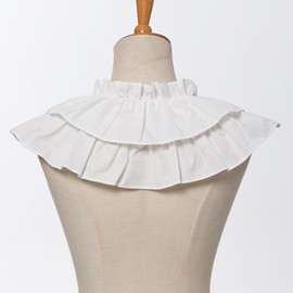 Renaissance Pleated Ruffle Collar Lolita Mini Shawl Detachable Victorian Court Costume