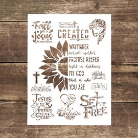 DIY Decorative Jesus Stencil Template for Painting on Canvas Wood Furniture Craft Paper (A4 Size)