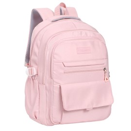 Phaoullzon Teen Girls School Backpack for Boys, College Aesthetic Laptop Bookbag for Women,Pink