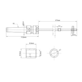 BMWOOD Pen Mandrel with MT2 Adaptor for Woodlathe Pen Making.