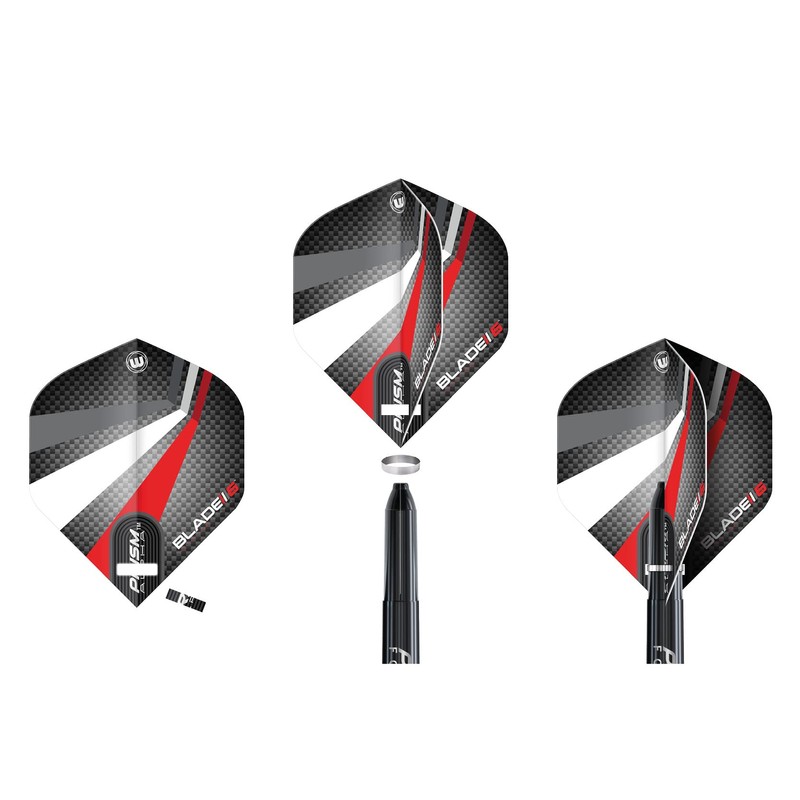 WINMAU Black Logo Darts Flight Punch