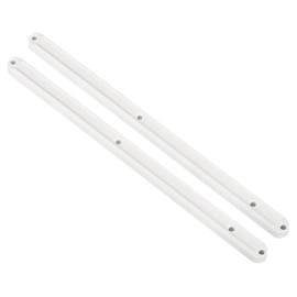 sourcing map Drawer Slides, 2Pcs 300mm - Plastic Drawer Rails, Side Mounted Grooved Guide Rails for Cabinet Drawers Bedside Tables Wardrobe Dressers (White)