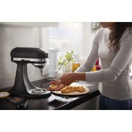 KitchenAid KSMPEXTA Gourmet Pasta Press Attachment with 6 Interchangeable Pasta Plates, White