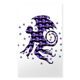 CafePress Flying Monkey Skulls Rectangle Sticker Rectangle Bumper Sticker Car Decal