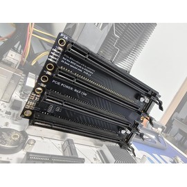 JMT PCI-E 3.0 x16 1 to 4 Split Card Gen3 PCIe-Bifurcation x16 to x4x4x4x4 Expansion Card 20.2mm Spaced Slots SATA Power Supply Port