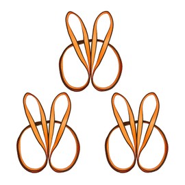 Nylon Climbing Sling, 18 mm Nylon Sling Runner for Climbing, Swing, Tree Work, Outdoor Activities (60 cm, Orange (Pack of 3))