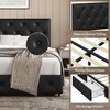 Yaheetech Full Bed Frame Upholstered Bed Frame with Adjustable Diamond
