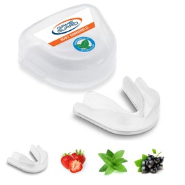 GAME GUARD – 10 x Boil & Bite Flavoured Mouth Guards/Gum Shields – Mouldable Mouthguards/gumshields - Adult/Senior – for School & Clubs, Rugby, Hockey, GAA (Spearmint Flavour - Clear)