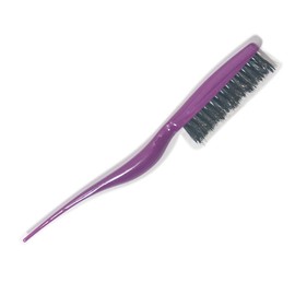 1 Piece Teasing Brush Boar Bristle Hair Brush for Volume Hair Scalp Massage,Teasing Brush with Tail Handle for Back Brushing, Back Combing, Creating Volume, Teasing and Slicking Your Hair Back(purple)