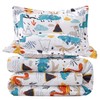 JSD Dinosaur Kids Comforter Set Queen Size, 3 Piece Printed