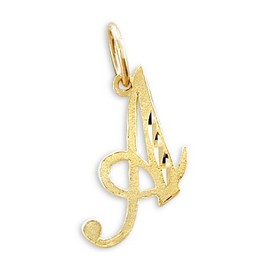 Sonia Jewels 14k Yellow Gold Initial Letter A Pendant