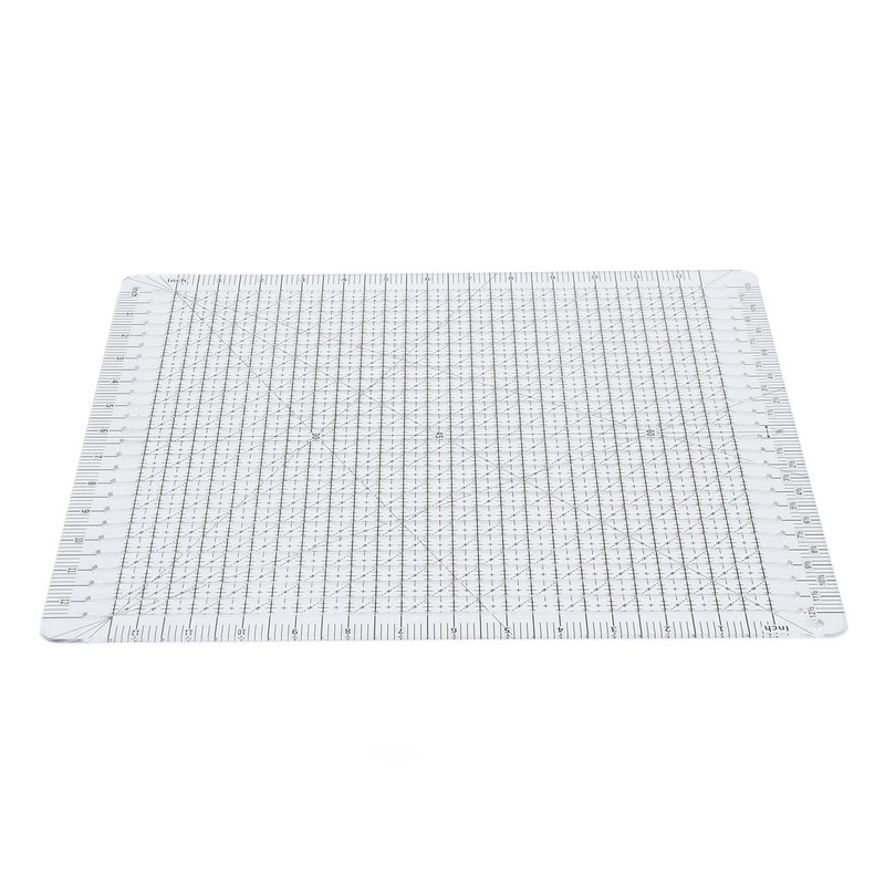 Quilting Ruler 12in Wide Transparent Acrylic Accurate Scale Black Grid