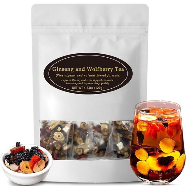 Ginseng and Wolfberry Tea – Energizing Herbal Blend with Ginseng