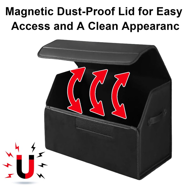 Bcuuozeeing Auto Kofferraum Wasserdicht, Faltbare Leder Aufbewahrungsbox, Auto Kofferraum Organizer,