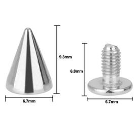 200 Sets Punk Rivets Cone Screwback Studs Metal Bullet Spikes and Studs for Leather Gloves Bags Clothes Shoes Belts DIY(Bronze)