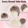Short Pixie Wig for White Women – Curly Deep Brown