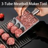 Triple Meatball Maker, Stainless Steel Meatball Maker with Cutting Spade,