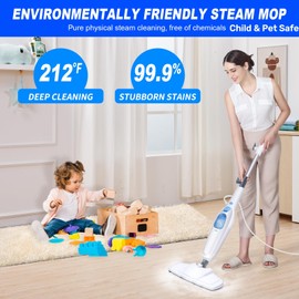 Multipurpose Steam Mop 1500W Electric Floor Cleaner Hot Steam Cleaner Handheld Handheld Cleaning Machines Convenient Detachable For Cleaning Laminate Hardwood Marble Tile Floor Carpet