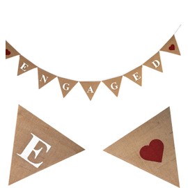 (Burlap) - ENGAGED Burlap Banner-Engagement Decoration Wedding Burlap-Rustic Wedding Garland-Custom Spring Wedding Banner-Ornate
