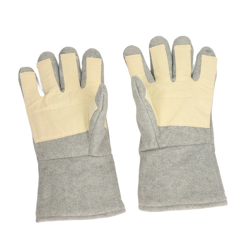 1 Pair Heat Resistant Gloves Separate Fingers Hot Proof Mitts
