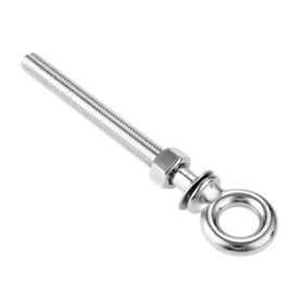 M12*120 Stainless Steel Lifting Eye Bolts with Washer Nut, Yetaha Long Shank Nut Heavy Duty Eyebolts Screws for Indoor Outdoor