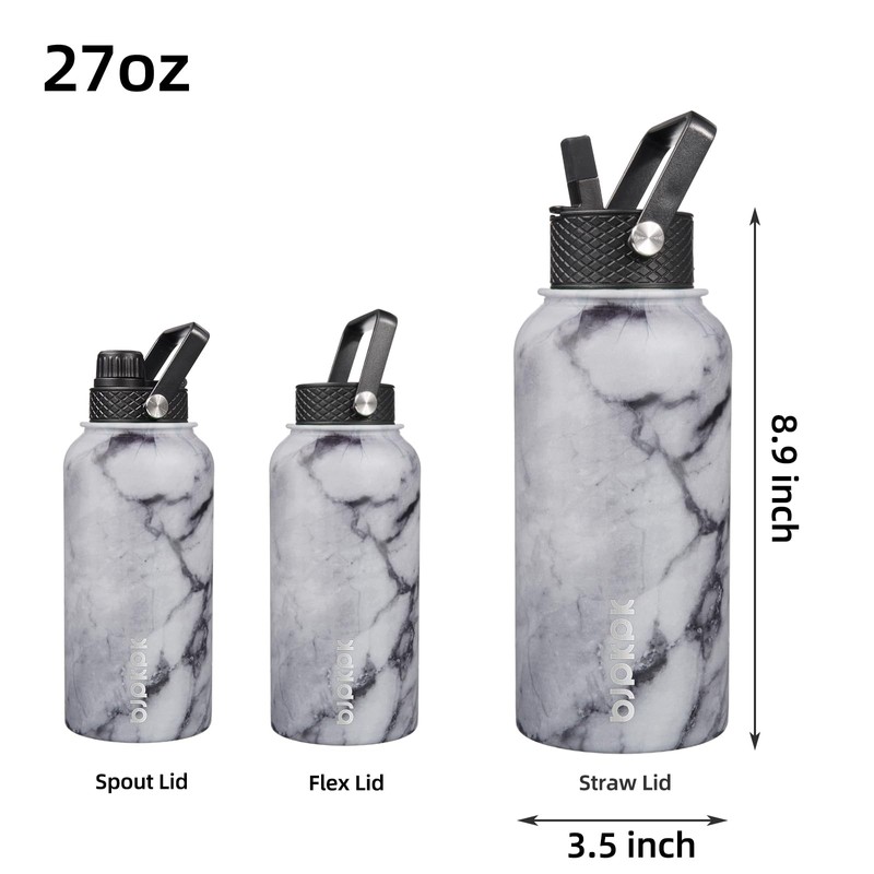 BJPKPK - Botellas de agua aisladas con tapa de popote,