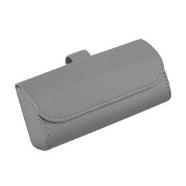 Augeny Sunglasses Holder for Car Sun Visor, Leather Auto Eyeglasses Storage Case with Hidden Magnetic Closure, Protective Glasses Organizer Box, Vehicle Visor Accessories for Woman Man (Gray)