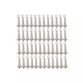 Perfect Home 48x Premium Nickel Door Stop Solid Rigid Brushed Satin Rigid Doorstop Stopper 3"