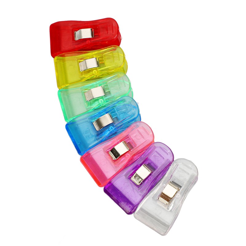 100 Pcs Plastic Clip Colorful Clear Clothespins Photos Crafts Memos