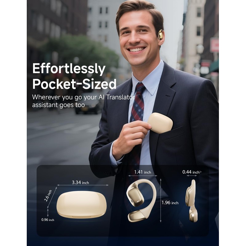 AI Translation Earbuds Real Time Interpretation– 144 Language Translator Device