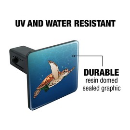 Graphics and More Sea Turtle Swimming in Ocean Tow Trailer Hitch Cover Plug Insert 1 1/4 inch (1.25")