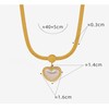 Waterproof Heart Necklace, 18k Gold Plated Titanium Steel, Razzberry Designer