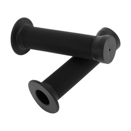 BULLSPANN Pack of 2 Bicycle Grips, 130 mm Ergonomic Design Rubber Bicycle Grips with Safety Impact Protection for Mountain Bike, Road Bike, Scooter, Black