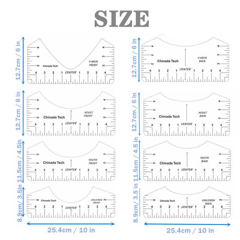 Tshirt Ruler Guide for HTV Vinyl Heat Transfer Vinyl and