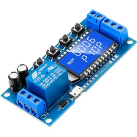 Timer Relay - Time Delay Relay DC 5V 12V 24V Delay-Off Cycle Timer 0.01s-9999mins Module Adjustable Trigger Switch Control Board with LCD Display